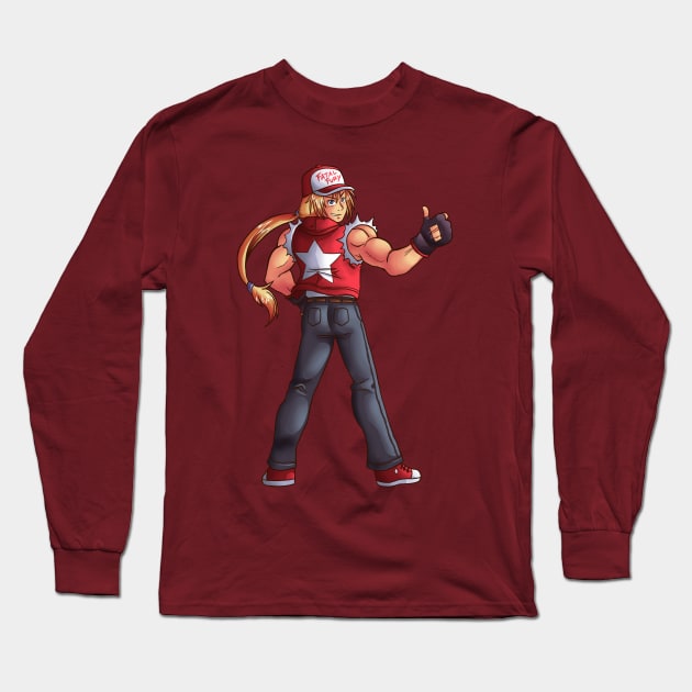 Terry Bogard from FATAL FURY Long Sleeve T-Shirt by IanDimas